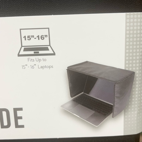 New Vivitar Laptop Sun and Shade Privacy-Fits up to 16" Folds flat for Travel - Picture 2 of 3